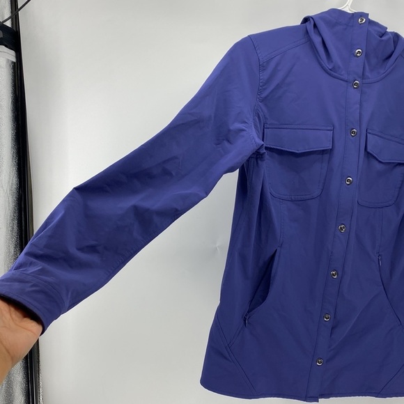 Duluth Trading Flexpedition Shacket Hooded Purple Outdoor hiking camping - Picture 4 of 11